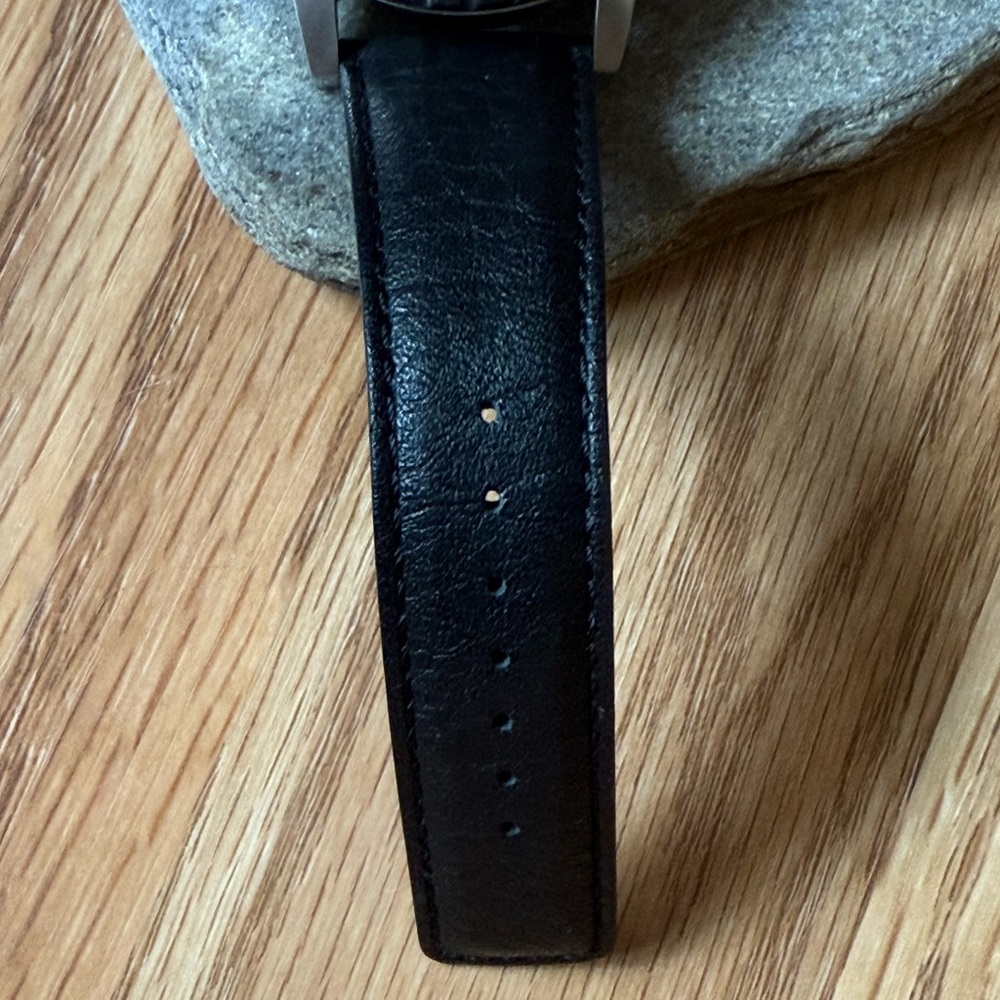 Silpada Chronograph Watch w/ Black Leather - Picture 3 of 7